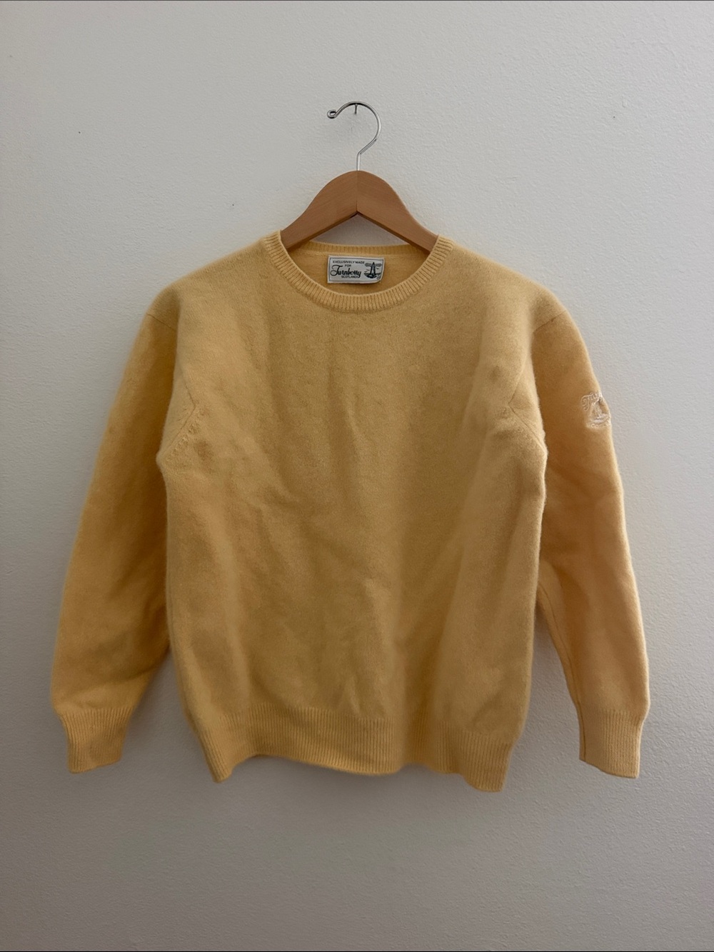 Nutty yellow crewneck sweater 100% cotton Turn berry Scotland